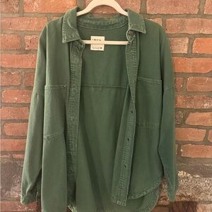 Zara Teal Button-Up Shirt